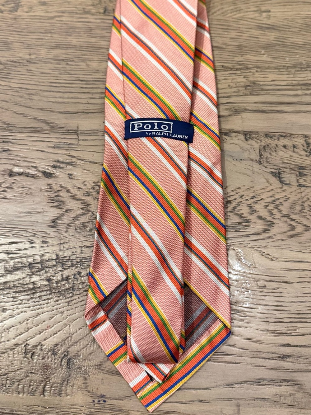 Polo by Ralph Lauren Coral Pink Multi-Stripe Men’s Tie